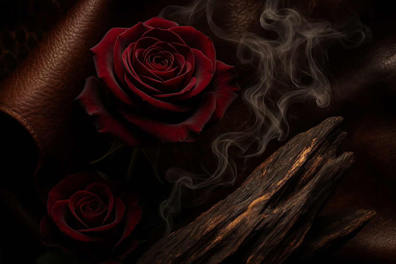  An impactful animalic opening with rose and an undertone of leather that matches your wild side, blended with an unyielding oud that impresses your associates at work.