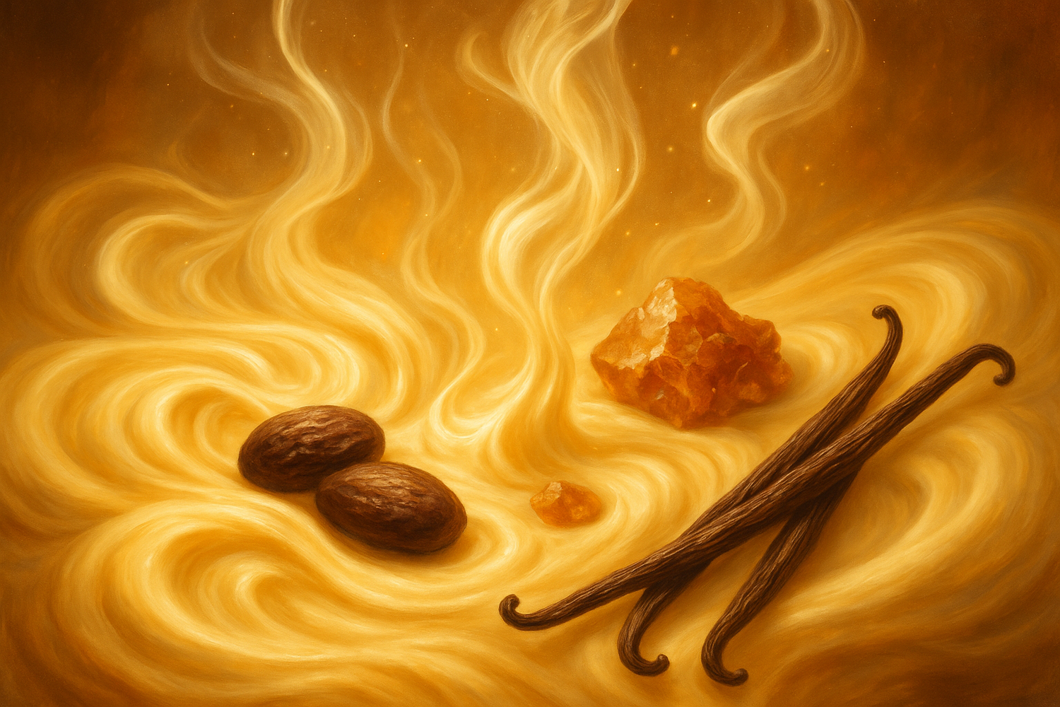 At the heart, a rich fusion of musk, tonka bean, benzoin, and vanilla creates a creamy and addictive warmth.