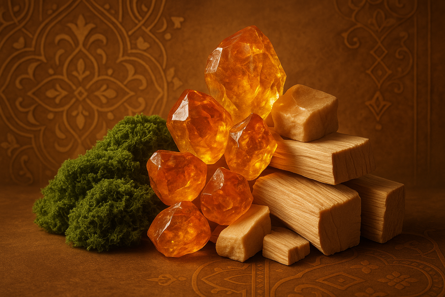 Base Notes: Amber, Sandalwood, Moss