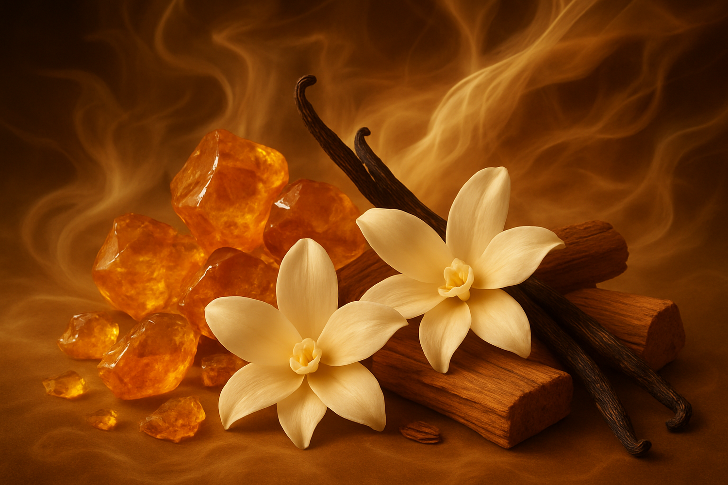 Give image -  Rich amber weaves its way into the blend, exuding a comforting and sensual aura. The scent of vanilla adds a creamy sweetness, enhancing the overall allure of the fragrance. The woody nuances of sandalwood provide a touch of earthiness and sophistication, grounding the composition with its smooth and velvety character.