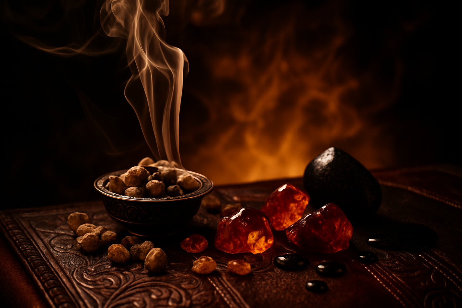 In the heart notes, a mystical fusion of frankincense and warm leather merge with an intense mélange of dusky balsam and obsessive labdanum making it a fragrance irresistible to all.