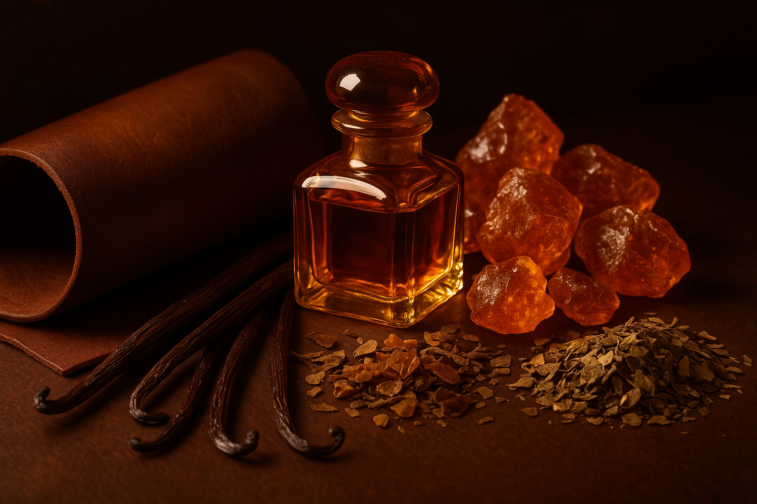  The base unfolds into an intense trail of leather, labdanum, amber notes, vanilla, and a distinctive hint of maté, creating a long-lasting, sensual impression.