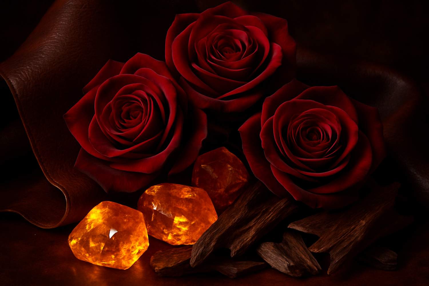 The thrilling heart of intoxicating rose and lavish leather loudly reveal an opulent and rich base of oud and warm amber resonating the thrill of a great success.